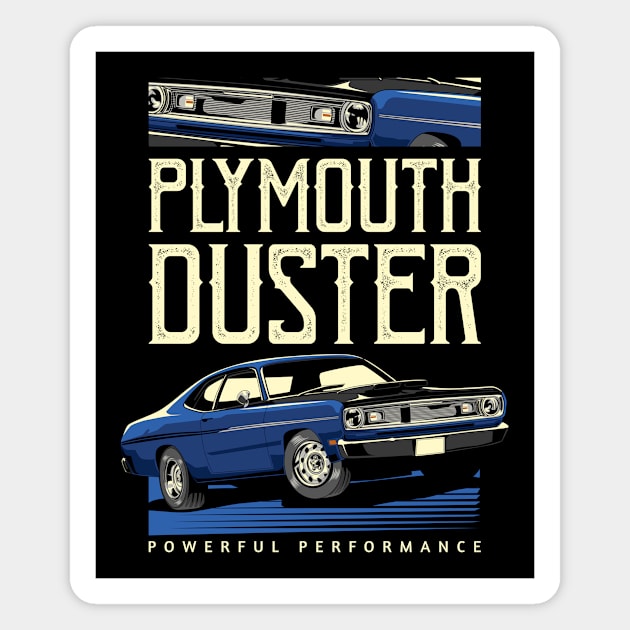 Retro 1970 Plymouth Duster Magnet by milatees